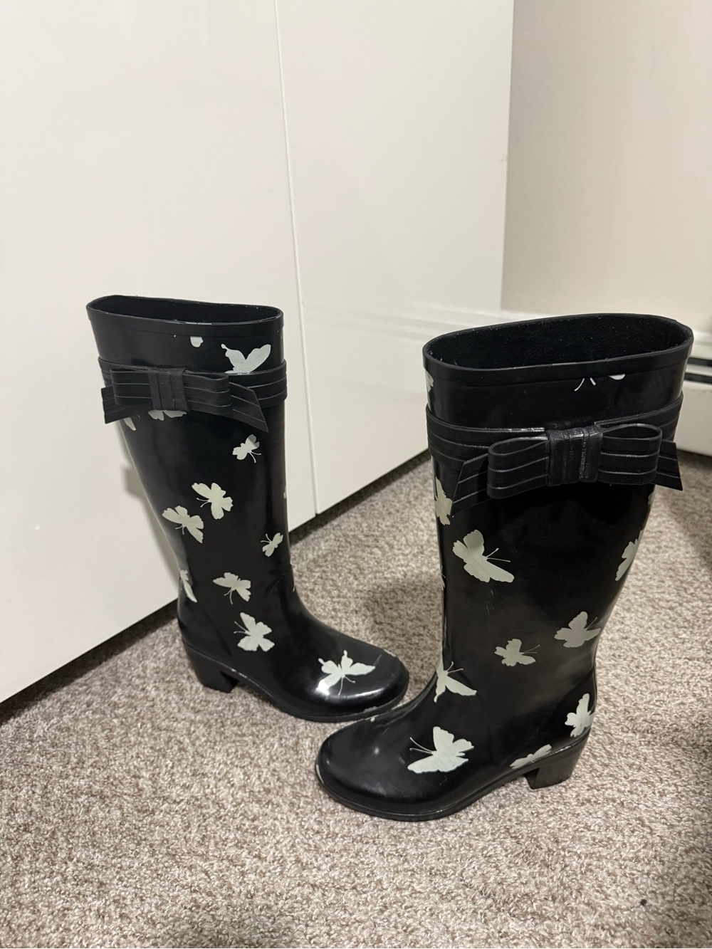 Kate Spade New York Butterfly Bow Rain Boots Approx Size 7